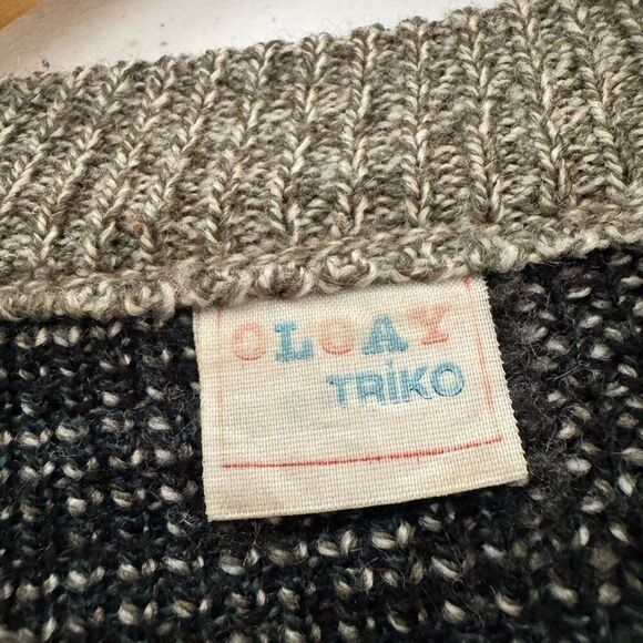 Oloay Men’s Vintage Crazy Graphic Sweater Size Large-XL Knit Round Neck - Picture 6 of 11